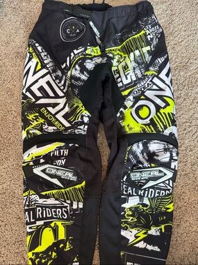 O'Neal Kids Black & Neon Yellow MX Pants